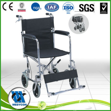 Silla de ruedas plegable portable ligera portable del aluminio del hospital BDWC103 para la venta